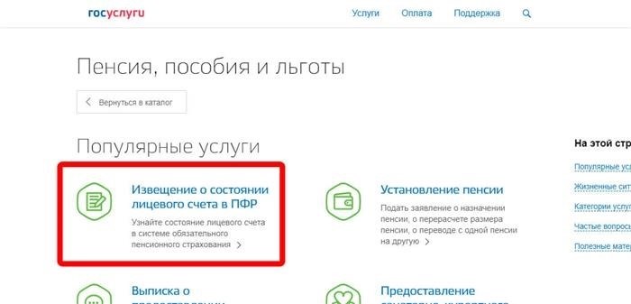 Сайт Госуслуг предоставляет возможность в любое время бесплатно узнать информацию о текущем статусе пенсии.