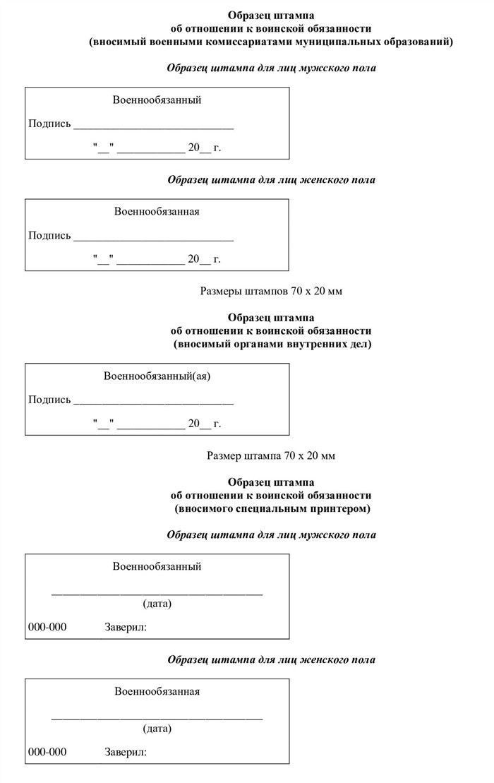 Как получить штамп о воинской обязанности в паспорте