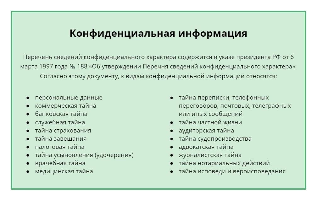 Что представляет собой конфиденциальная деловая информация?