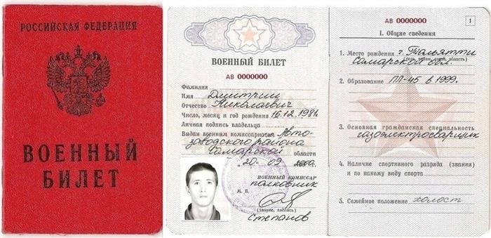 Что такое военный билет?