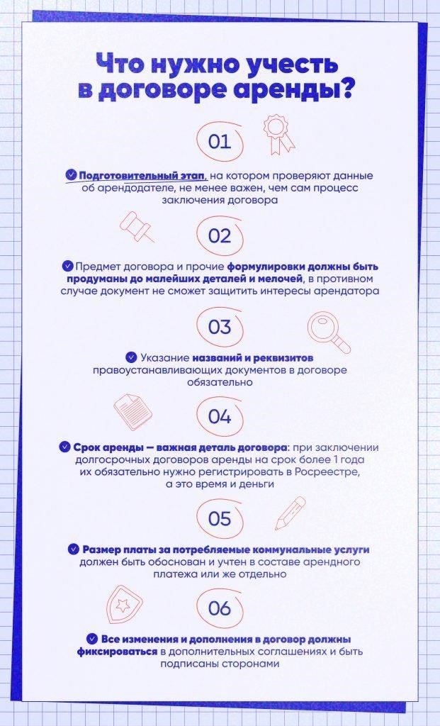 Ключевые пункты, которые необходимо включить в договор аренды как для арендодателя, так и для арендатора