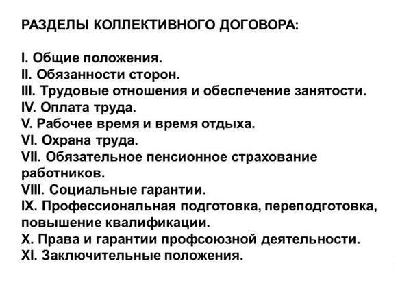 Основные характеристики коллективных трудовых договоров