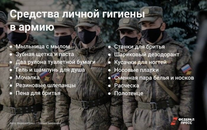 Что ждет призывника: гигиена и форменная одежда